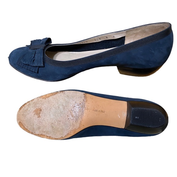 SALVATORE FERRAGAMO SUEDE VARA RIBBON FLATS.‎ SIZE 8 - Picture 8 of 12